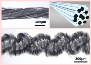 マルチフィラメント型カーボンナノチューブ/高分子ソフトアクチュエータ (soft-actuator of carbon nanotube yarn and polymer threads)
